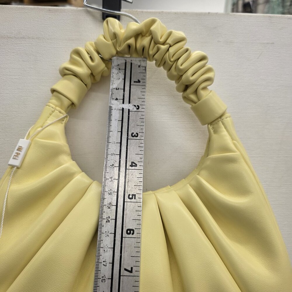 JW Pei Womens Gabi Ruched Hobo Top Handle Small Shoulder Bag Butter Yellow - Picture 7 of 10